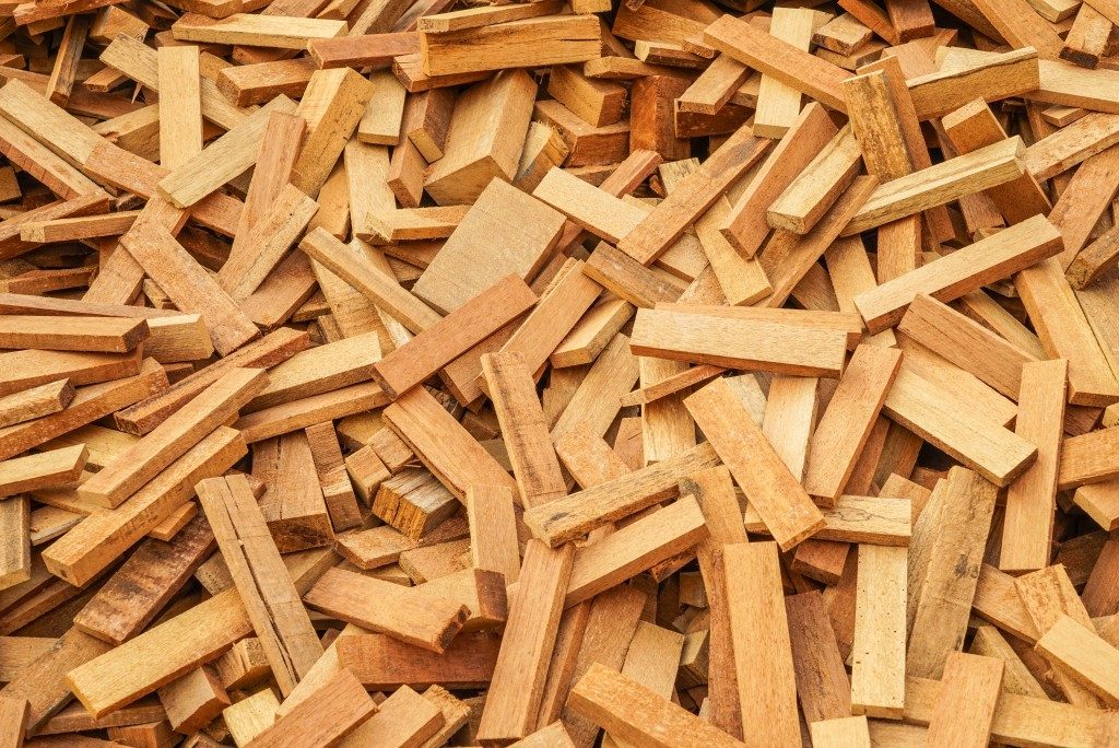 Pile of wood waste
